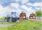Postkarte DIN-A6 Kaiser-Wilhelm-Brücke seitlich WHV4